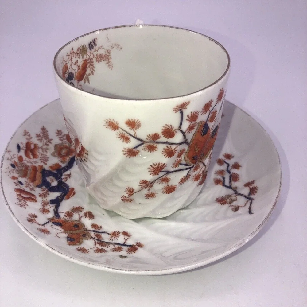 Vintage Imari Style Cup‎ & Saucer Hand Painted Floral Ironstone Numbers 3551